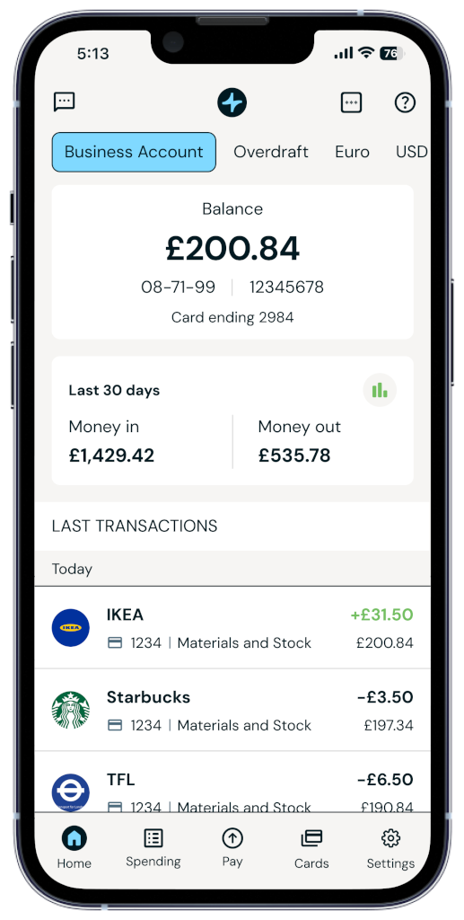 Zempler Bank mobile application screenshot